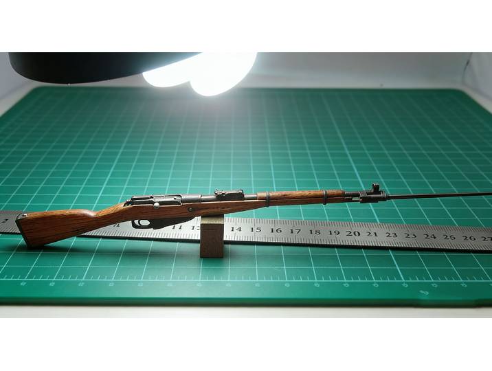 Modèle de carabine Mosin Nagant 1944 à l'échelle 1/6, simulation de l'armée soviétique de la Seconde Guerre mondiale, en métal et en bois, démontable, ornement de bureau