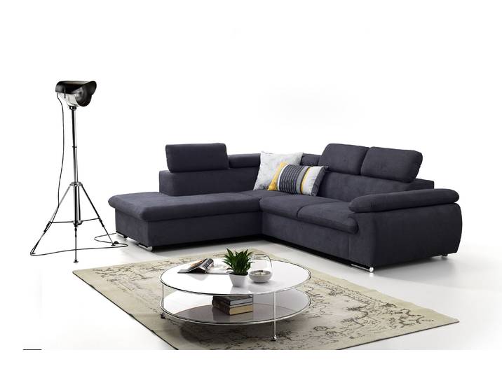 Masseno Ecksofa SACRO mit Schlaffunktion und Bettkasten, Ausziehbares Bettsofa - Braun, SORO 24