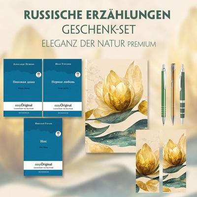 Russische Erzählungen Geschenkset - 3 Bücher (mit Audio-Online) + Eleganz der Natur Schreibset Premium, Set von Nikolai Wassiljewitsch Gogol,Alexander