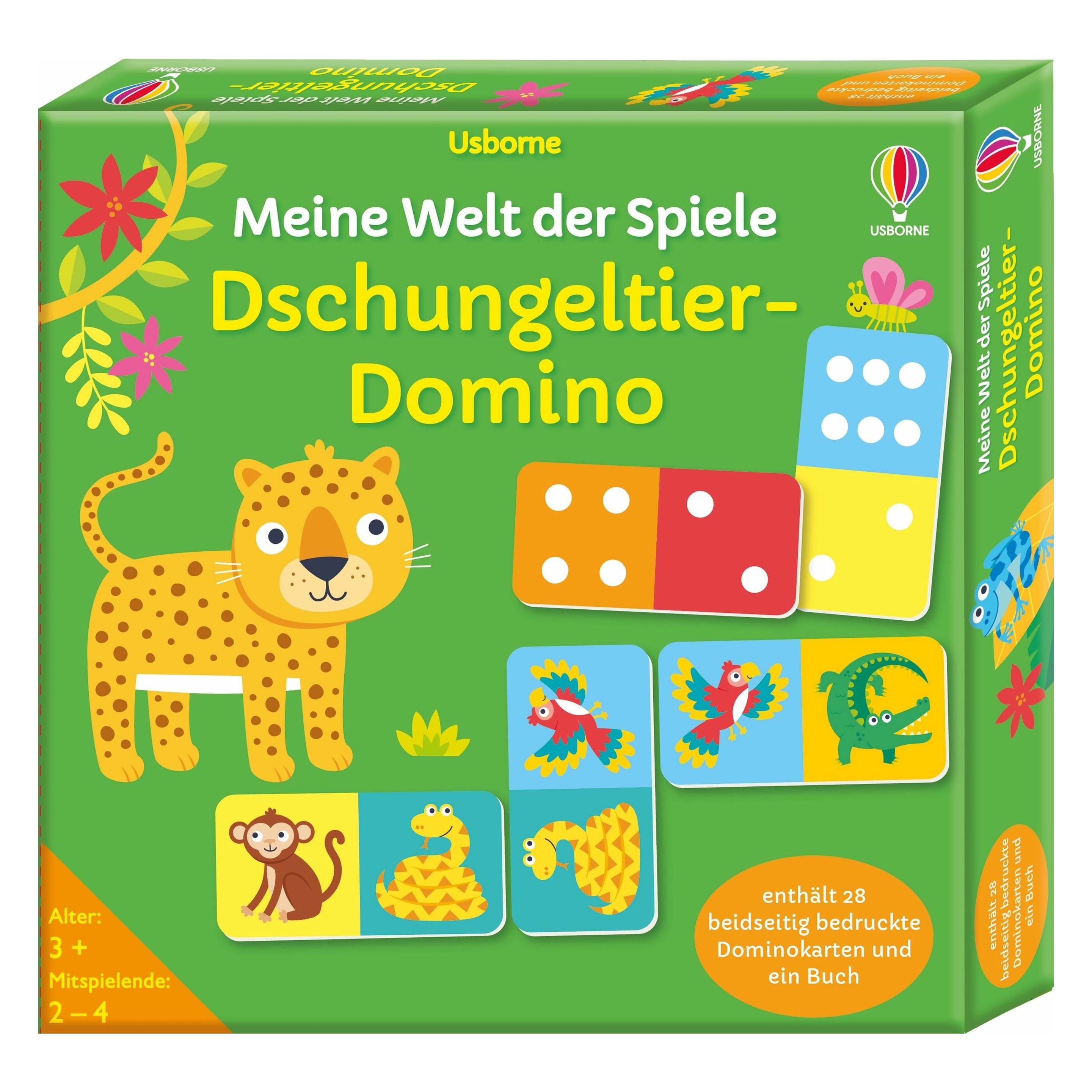 Usborne Publishing Meine Welt der Spiele: Dschungeltier-Domino (Deutsch, 2 - 4 Spieler) (54722406)