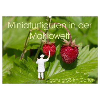 Miniaturfiguren in der Makrowelt...ganz groß im Garten (Wandkalender 2027 DIN A2 quer), CALVENDO Monatskalender