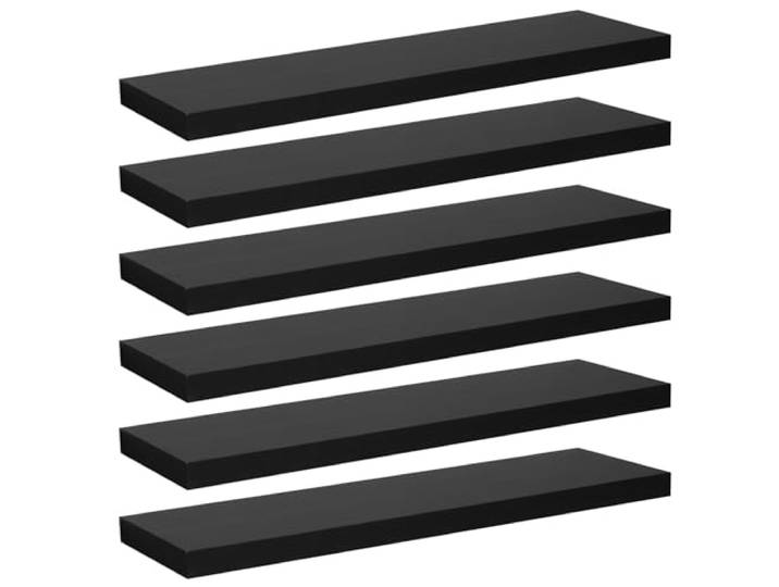 WOLTU Wandregal,Schweberegal Schwarz,100x22.9x3.8cm,MDF 6er Schwebendes Regal Wandbrett im Wohnzimmer Schlafzimmer Badezimmer Küche, für Bücher Bilder Dekoration