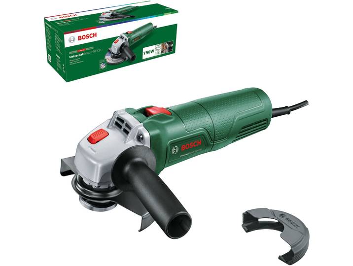Winkelschleifer BOSCH HOME & GARDEN UniversalGrind 750-125 , grün, B:7,2cm H:10,2cm L:26,8cm, Schleifmaschinen, Winkelschleifer