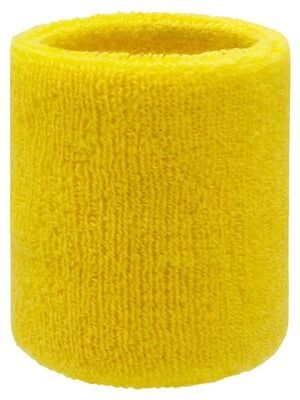 Inspire Select 1pc Cotton Wrist Sweatbands Absorbent Sports Wrist Bands For Tennis, Basketball, Running & Fitness Support yellow