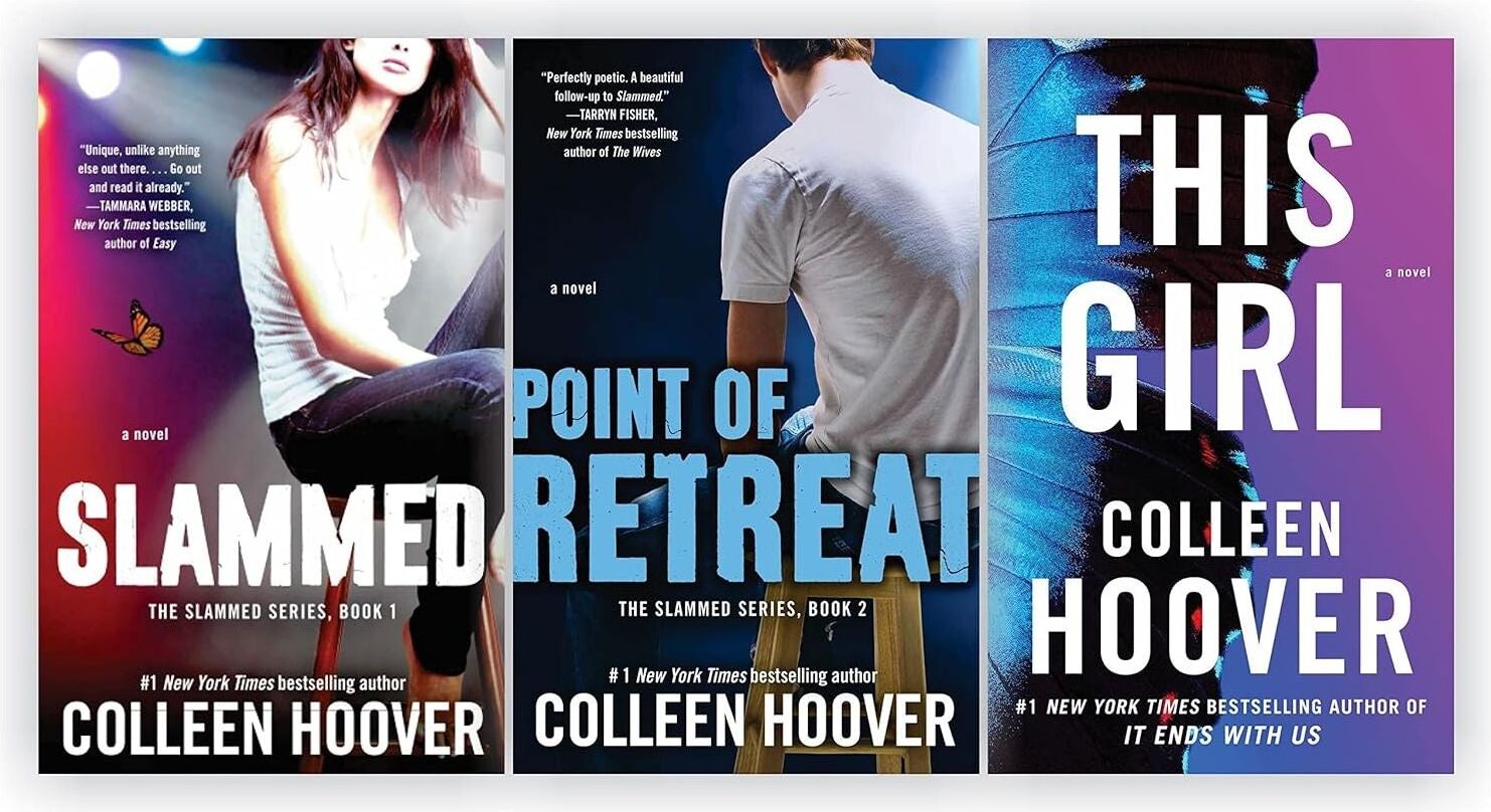 Simon & Schuster Colleen Hoover Slammed Series 3 Books Collection Set (Slammed, Point of Retreat, This Girl)