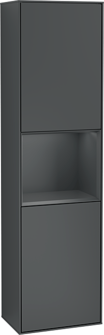 Villeroy und Boch Finion Hochschrank F460HGHG 41,8x151,6x27cm, links, Regal Midnight Blue Matt Lacquer, Midnight Blue Matt Lacquer