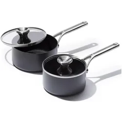 OXO Ceramik Professional Antihaft 2er-Set Stieltöp, Pfannenset + Topfset