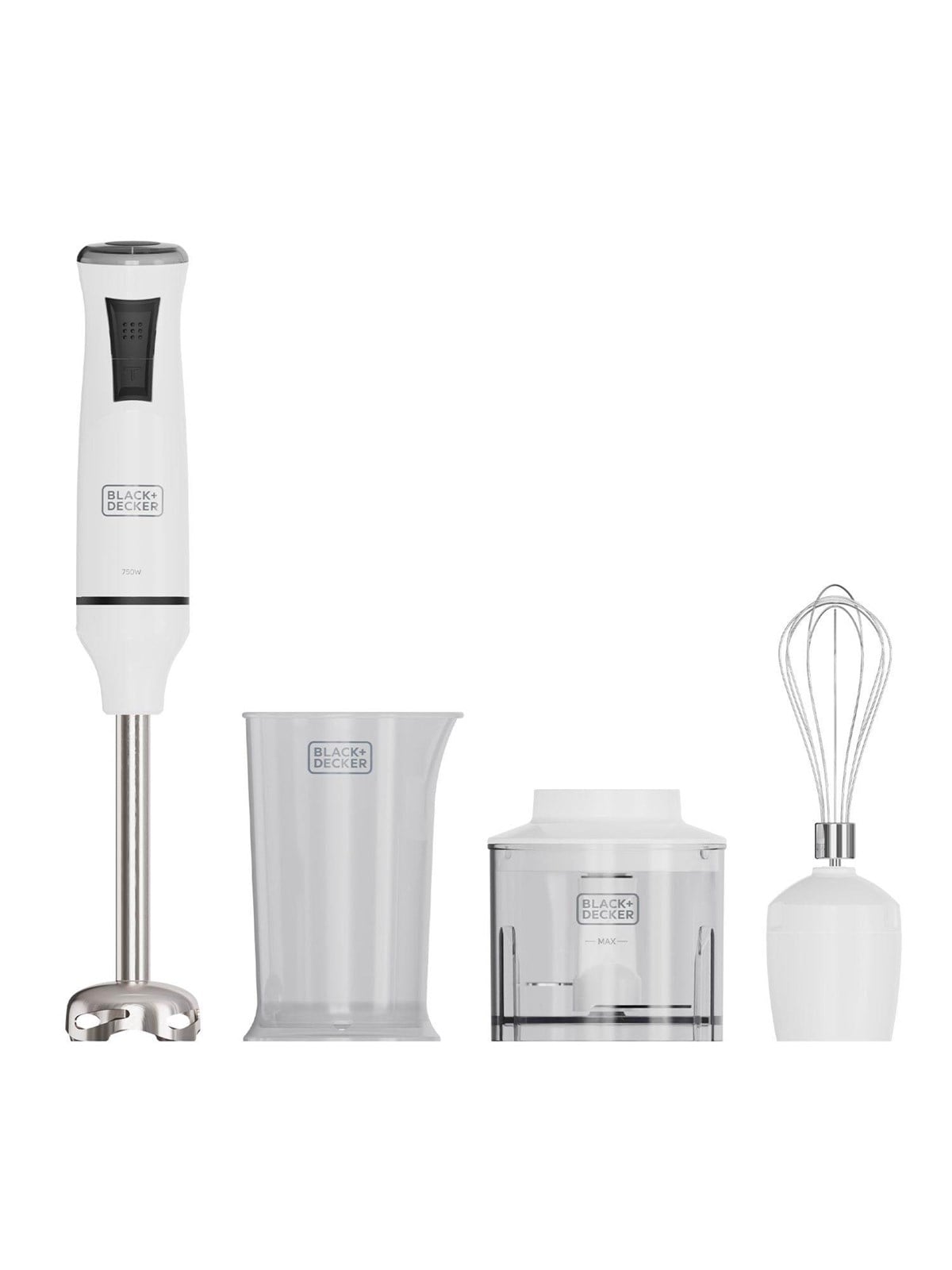 Black & Decker Stabmixer Hand Blender 750W White Accessories - 750 W