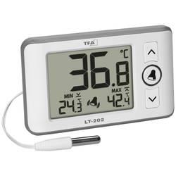 TFA Dostmann Digitales Profi-Thermometer mit Kabelfühler LT 202 Thermometer Weiß 30.1052.02-ISO