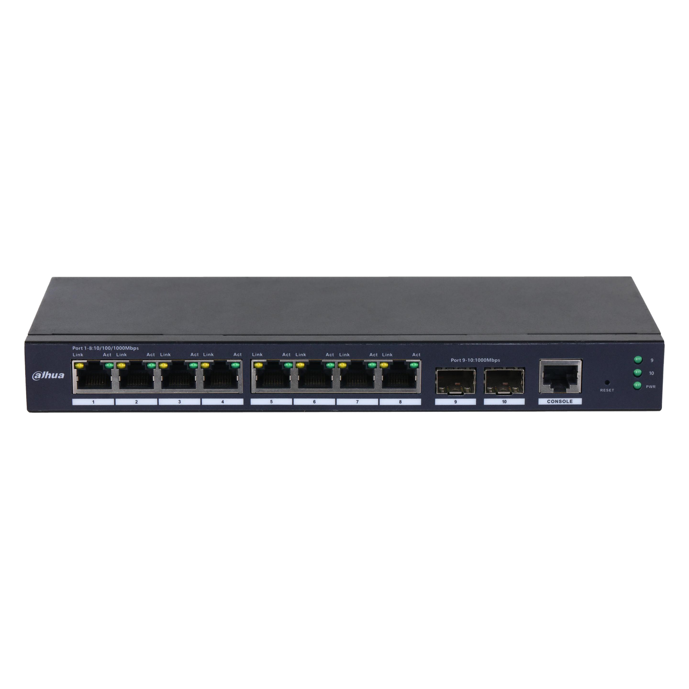 Dahua SWITCH IT DH-SG4010-2F 10-PORT MANAGED DESKTOP GIGABIT SWITCH (10 Ports) (DH-SG4010-2F)
