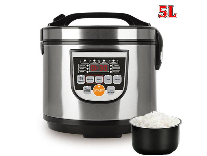 5L cuiseur à riz électrique 220V affichage LED multi-cuiseur soupe bouillie Machine de cuisson alimentaire vapeur chauffage plus chaud cuiseur à riz
