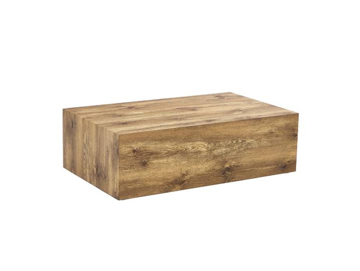 ComfortXL Couchtisch De-37342 mit Holzmaserung und einteiliger Konstruktion Naturholz, Naturfarben, 50x30x90 cm, Wohnzimmer, Wohnzimmertische, Couchtische