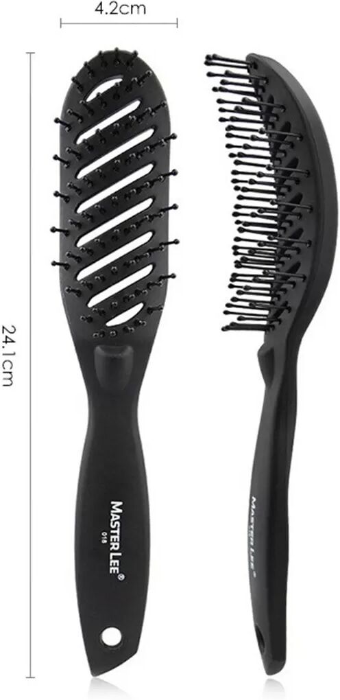 INF Schwarz Matte Gebogene Haarbürste - Antistatische, Hitzeresistente Styling Bürste