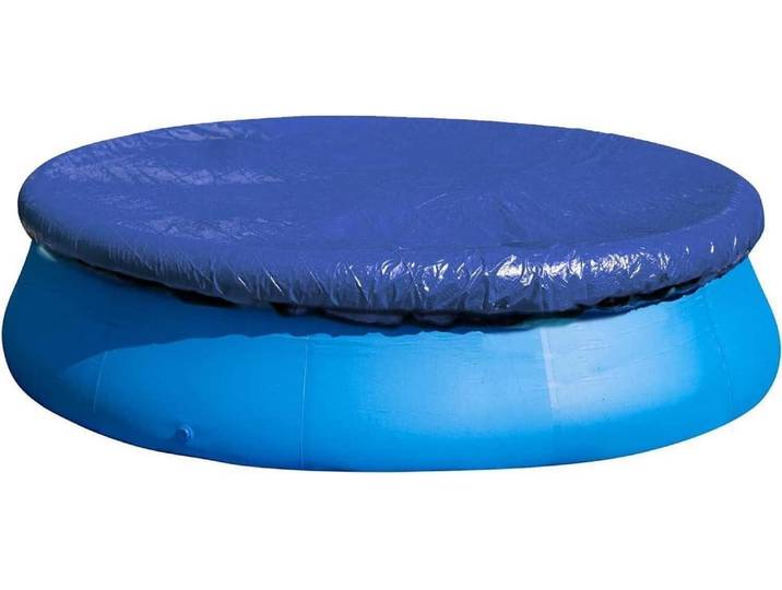 457CM Rund Poolabdeckung Schwimmbad Cover Winddicht Blau