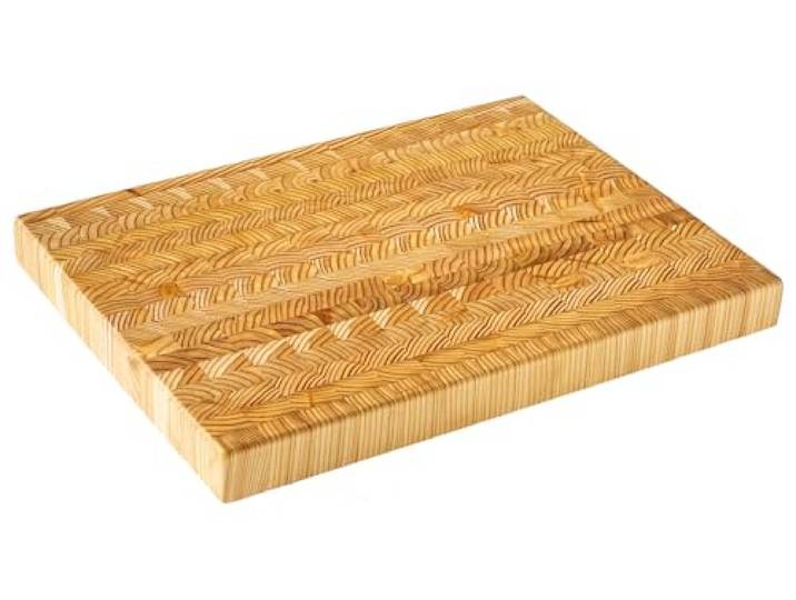 LW HANDMADE LARCH WOOD CANADA Schneidebrett aus Lärchenholz, Kanada, mittelgroß, Standardlinie, handgefertigt für professionelle Köche und Hausmannskost, 44,5 x 34,8 x 4,8 cm