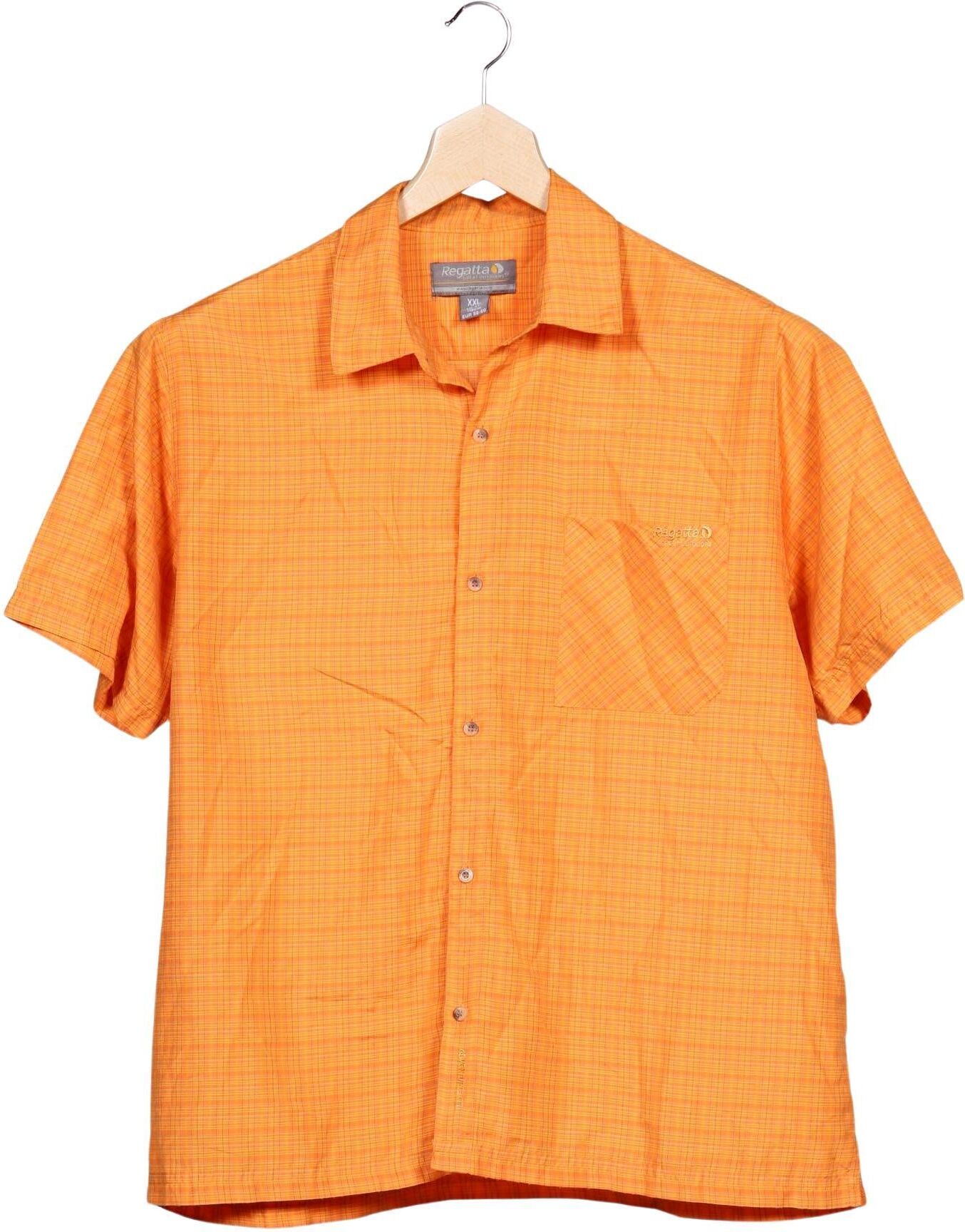Regatta Herren Hemd, Orange, Gr. 47, Synthetik / Viskose - Second Hand