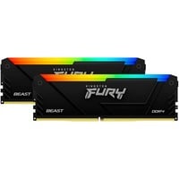 DIMM 32 GB DDR4-3600 (2x 16 GB) Dual-Kit , Arbeitsspeicher schwarz, KF436C18BB2AK2/32, Beast RGB, INTEL XMP