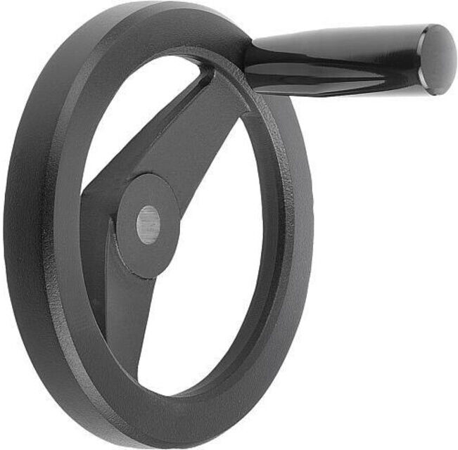 KIPP Volant à rayons 2-rayons Ø100 mm aluminium noir poudré (K0162.21100X10)