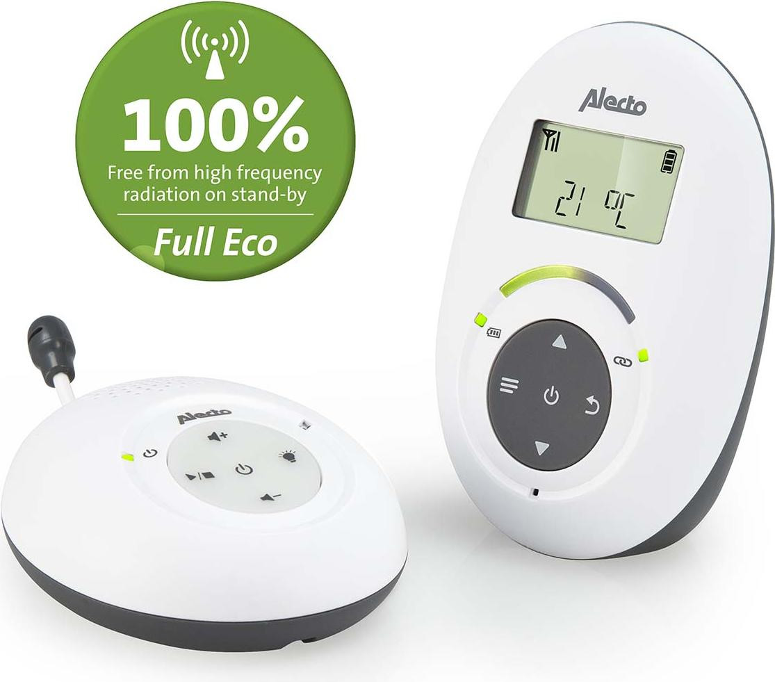 Alecto DBX-115 Draadloze Babyfoon met DECT, Bereik 300 meter, Wit