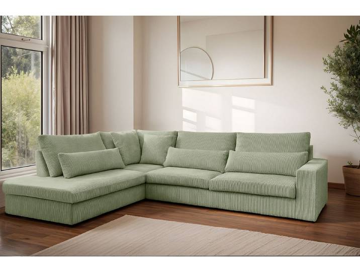 Kaiser Möbel Ecksofa SVEN in L-Form für das Wohnzimmer, Stoff Poso, Freistehend Hohe Scheuerfestigkeit Haustierfreundlich