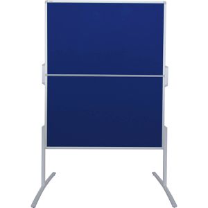 Franken Moderationstafel PRO MT880303 mit Standfüßen, klappbar, Filz, pinnbar, beidseitig nutzbar, blau, 120 x 150 cm