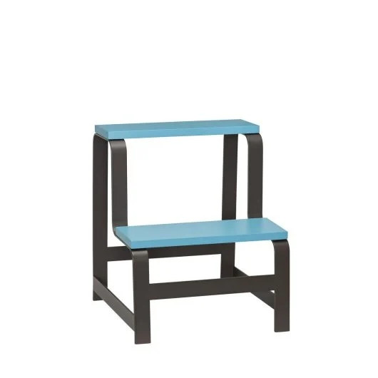 Hubsch Step kruk blauw/bruin