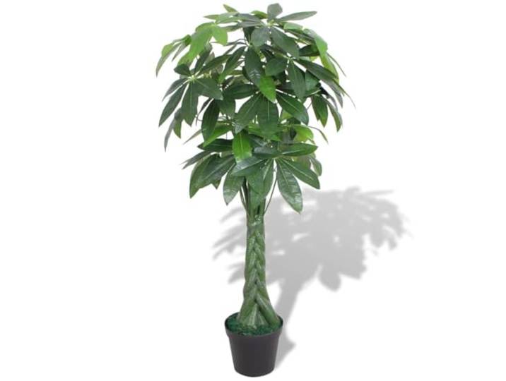 LLEZKBR Home Tools-Künstliche Glücksbaumpflanze mit Topf 145 cm grün