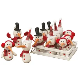 Dekohänger Schneemann H17cm Polyester Farbmix Stückpreis