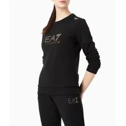 EA7 für Damen. 8NTM45_TJ9RZ Evolution Sweatshirt schwarz (XXS), Lässig, Polyester, Langarm