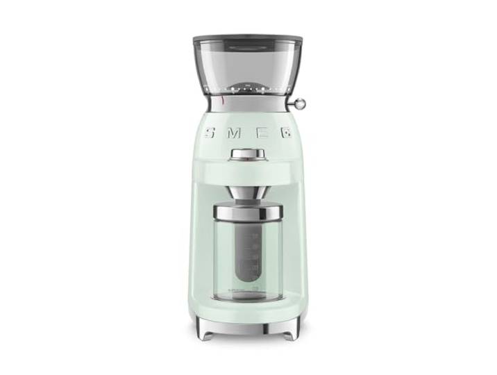 Smeg, Kaffeemühle CGF03PGEU, 15 Mahlgrade, 240-g-Kaffeebohnenbehälter, einstellbare Mahlmenge, mit Antistatik-System, 150 W, Hellgrün