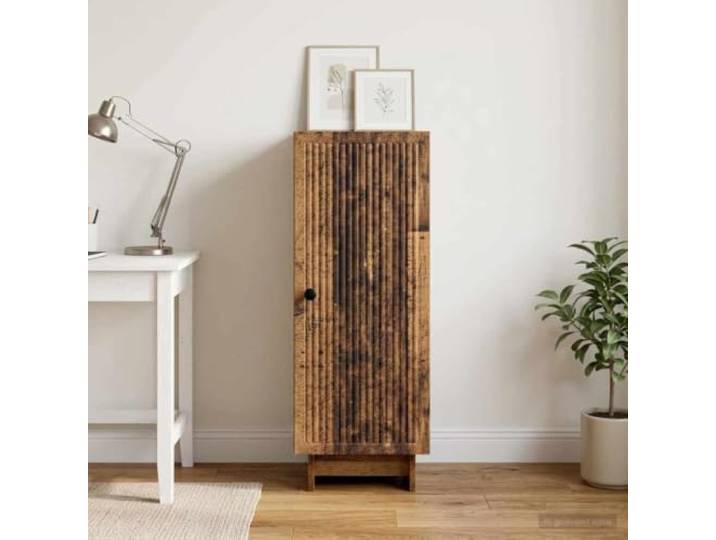 RJPLMFV Anrichte aus Holz, antik, 33 x 34,5 x 90 cm, Ingenieurholz Türen 90°, Griffe aus Metall, Regale, Aufbewahrung, Vintage für Wohnzimmer