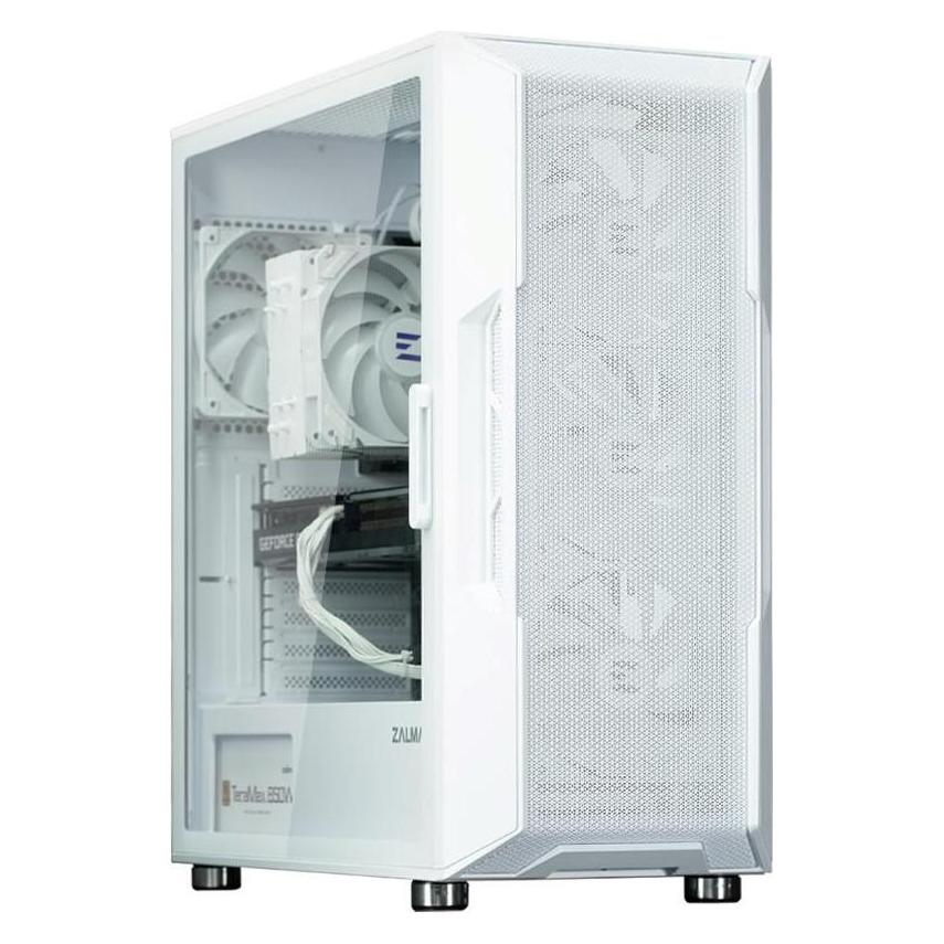 Zalman Boitier Moyen Tour ATX I3 Neo aRGB avec panneau vitré (Blanc) (ATX, mATX, Mini-ITX) (I3 Neo ARGB White)