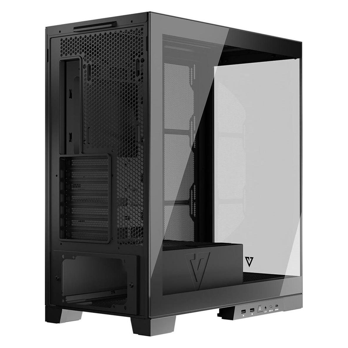 Modecom Computergehäuse Volcano SPACE MIDI USB 3.0 X 2 CYPE-C (ATX, mATX, Mini-ITX) (AT-SPACE-PG-NF-20-000000-0002)