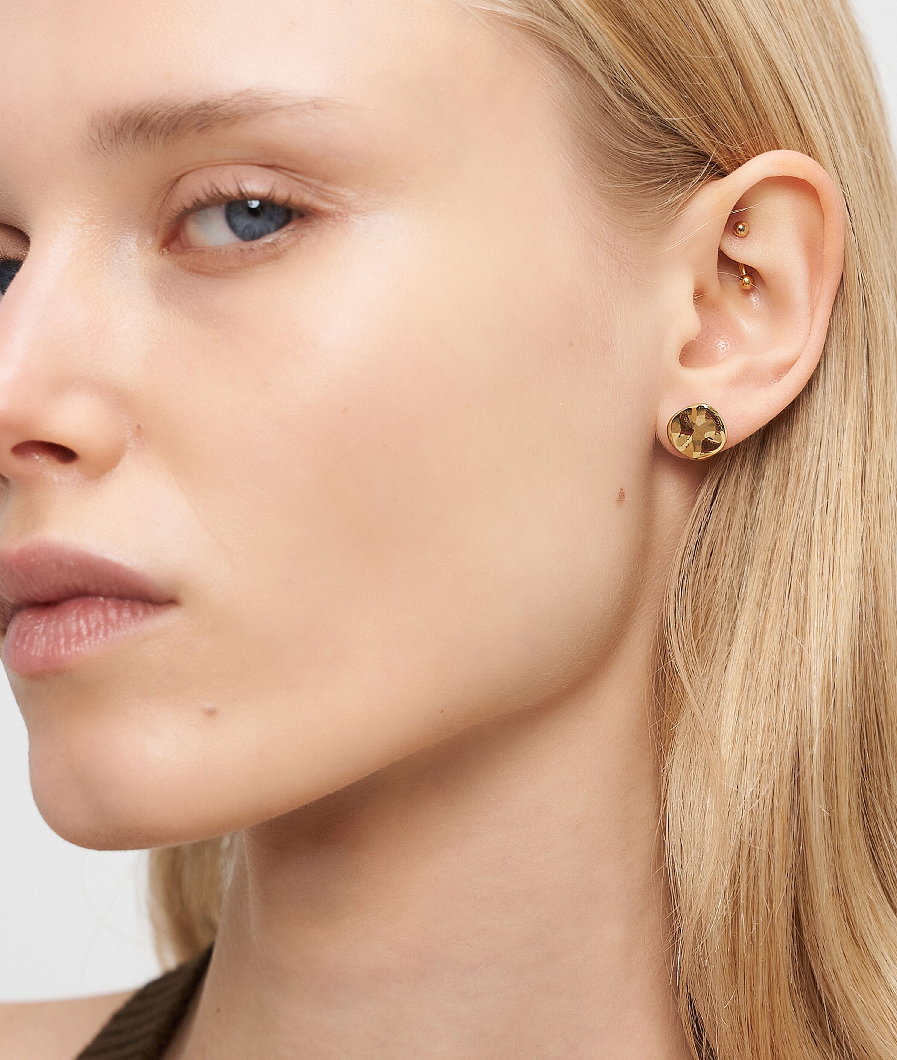 Paar Ohrstecker LIEBESKIND BERLIN "Schmuck Geschenk Edelstahl Ohrringe Organics", gold (gelbgoldfarben), Ohrringe, Damen, Edelstahl, Paar Ohrstecker