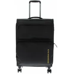 Mandarina Duck Zephyr 4 Rollen Trolley 67 cm mit Dehnfalte, Koffer, Schwarz