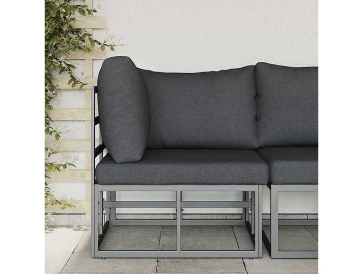 PROMOTION Mobilier de jardin avec coussin Noir 70x71.5x32 cm Métal 746881