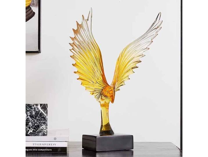 Statue d'aigle abstraite, décoration de chambre, artisanat, Sculpture créative en résine, œuvres d'art de luxe, décoration de bureau, salon