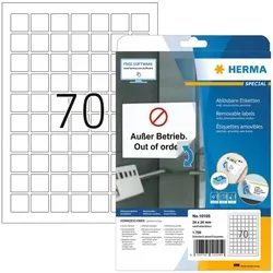 Herma Universaletiketten wiederablösbar weiß 24x24 mm »10105« 1750 Stück weiß