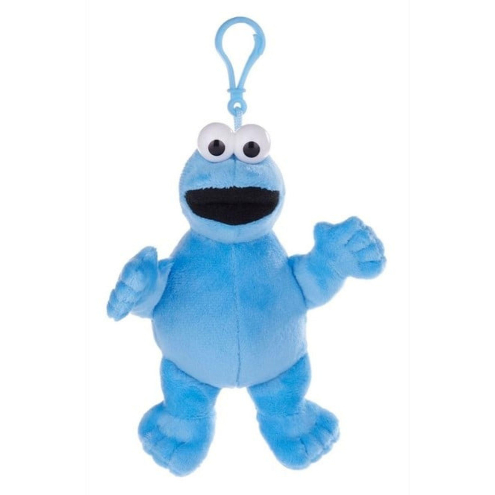 Sesamstraat Knuffelmonster pluche knuffel met clip, 17 cm - Whitehouse Leisure International Ltd