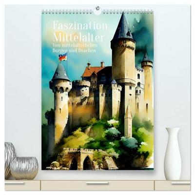 Faszination Mittelalter - Von mittelalterlichen Burgen und Drachen (hochwertiger Premium Wandkalender 2027 DIN A2 hoch), Kunstdruck in Hochglanz