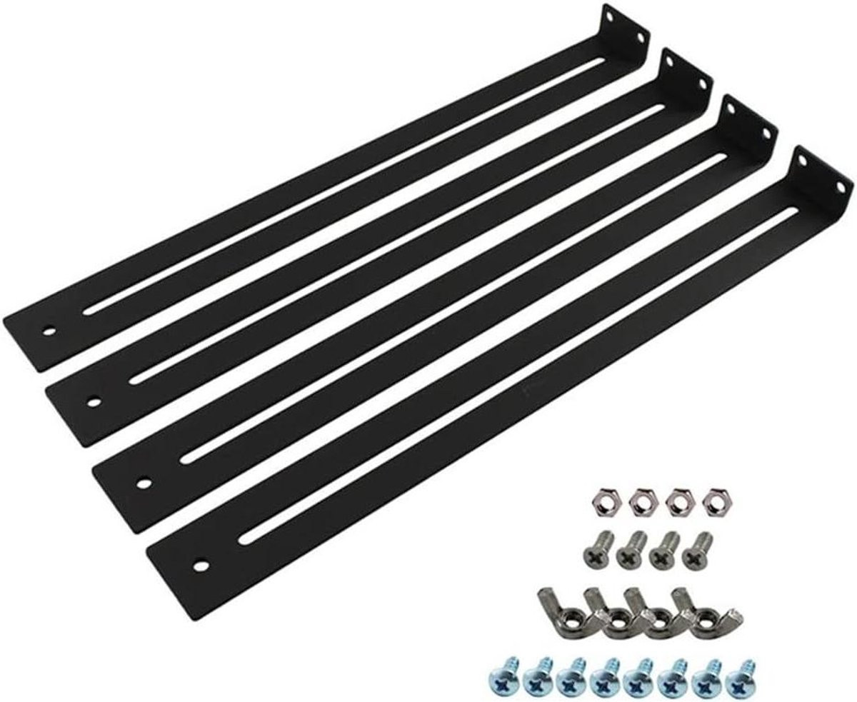 Ladereparatieset voor meubelversterking en kastversteviging, 2 sets, zwart met robuuste staalconstructie