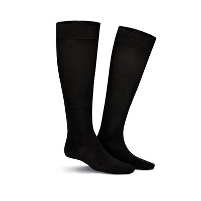 Kniestrümpfe KUNERT "RICHARD", Herren, Gr. 43-46, schwarz (braun, meliert), Obermaterial: 98% Baumwolle, 2% Elasthan, normal, Socken Kniestrümpfe, druckfreier Komfortbund