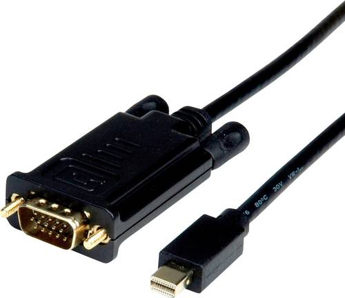 Roline Mini-DisplayPort / VGA Adapterkabel Mini DisplayPort Stecker, VGA 15pol. Stecker 1.00 m Schwarz 11.04.5975 DisplayPort-Kabel