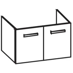Artiqua 411 Waschtischunterschrank für D-Code 034285, Eiche Ribbeck quer NB, 411-WU2T-D31-7187-444 411-WU2T-D31-7187-444