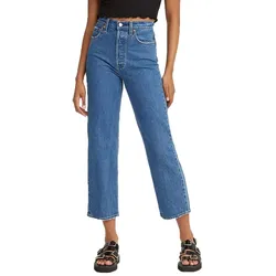 Levi’s Ribcage Ankle Straight Jeans in blauem Stonewash-W28 / L27