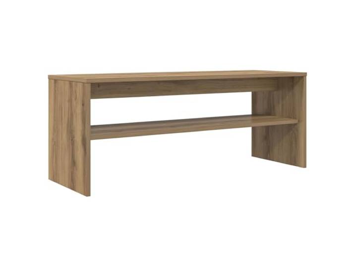 TV-Möbel, modern, rechteckig, funktionale Aufbewahrung, Wohnzimmer, 100 x 35 x 40 cm, Holz, Eiche, handwerklich gefertigt, 02_0058360