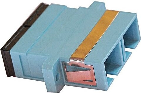 XtendLan SC-SC dubbele adapter, multimode OM3, blauw, voor optische verdeeldozen