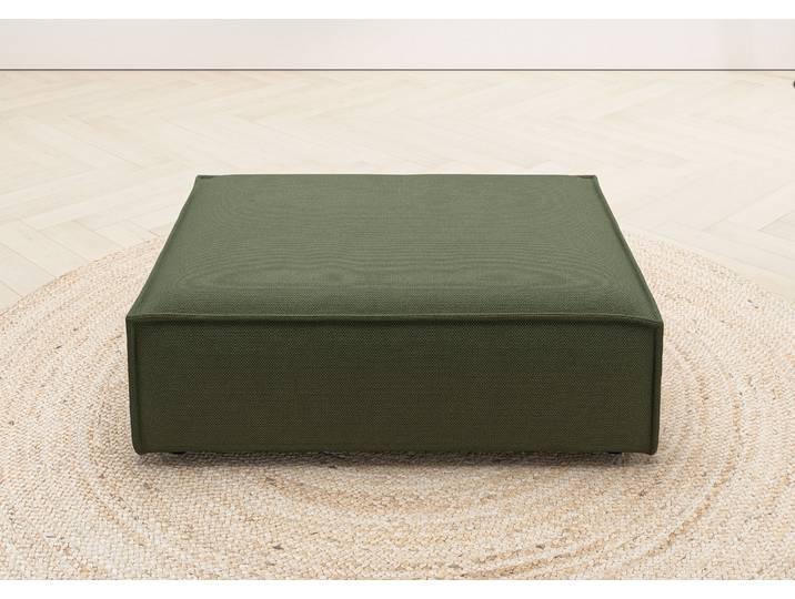 Hocker, Grün (Oliv), 90x43x120 cm, 100% Polyester, Erweiterbar, Modern