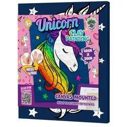 Planet Clay painting on canvas 30x40cm - Unicorn (777693)