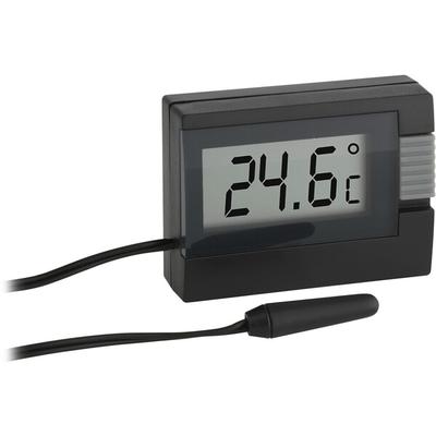 Digitales Innen-Außen-Thermometer, schwarz